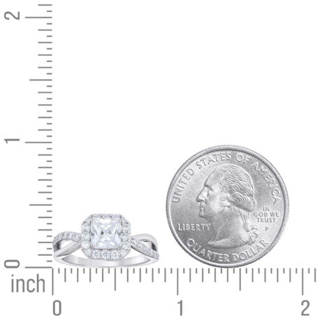 925 Sterling Silver Cz Ring S6-S10