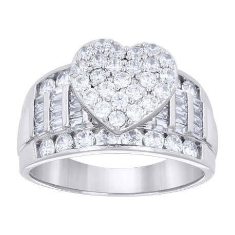 925 Sterling Silver Cz Ring S6-S10