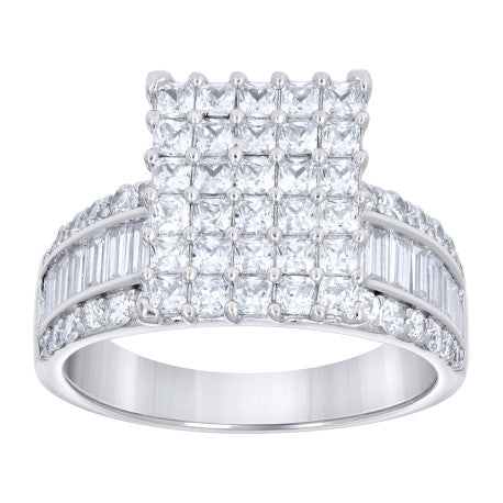 925 Sterling Silver Cz Ring S6-S10