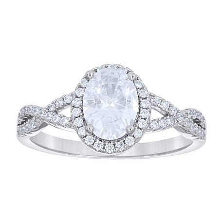 925 Sterling Silver Cz Ring S6-S10