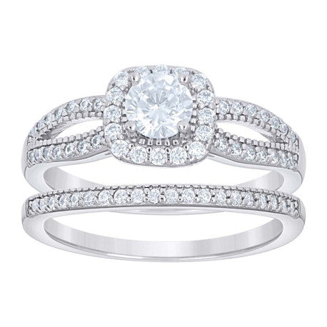 925 Sterling Silver Cz Ring S6-S10