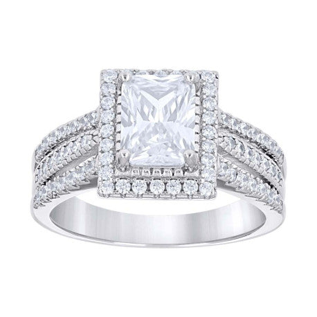 925 Sterling Silver Cz Ring S6-S10