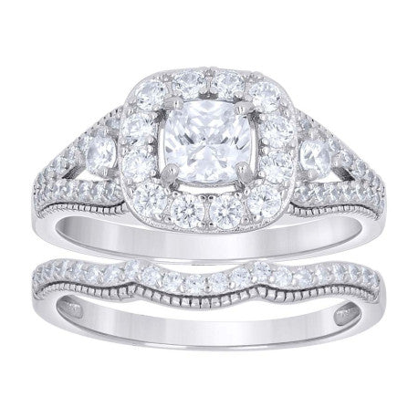 925 Sterling Silver Cz Ring S6-S10