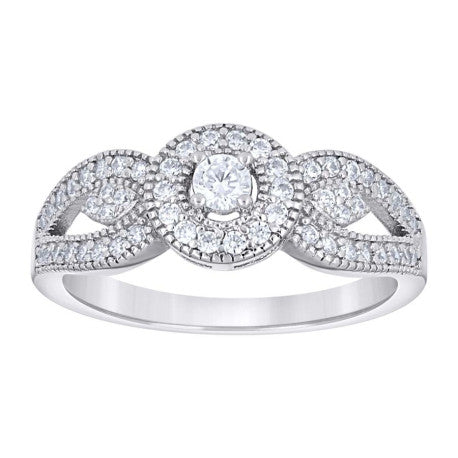 925 Sterling Silver Cz Ring S6-S10