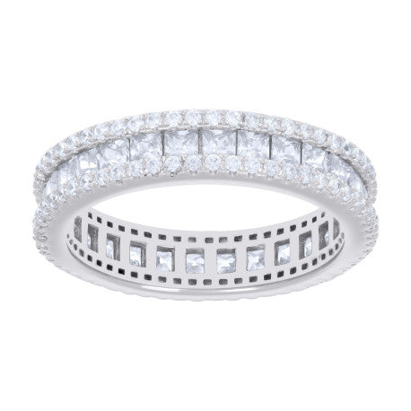 925 Sterling Silver Cz Ring S6-S10