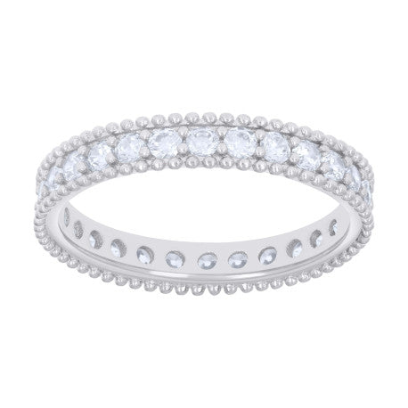 925 Sterling Silver Cz Ring S6-S10