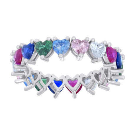 925 Sterling Silver Cz Ring S6-S10