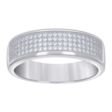 925 Sterling Silver Cz Ring S6-S12