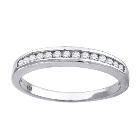 925 Sterling Silver Cz Ring S6-S9