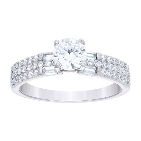 925 Sterling Silver Cz Ring S6-S9