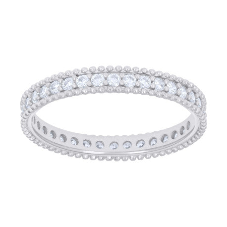 925 Sterling Silver Cz Ring S6-S9