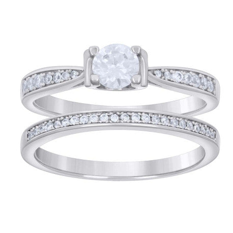 925 Sterling Silver Cz Ring S6-S9