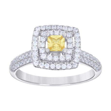 925 Sterling Silver Cz Ring S6-S9