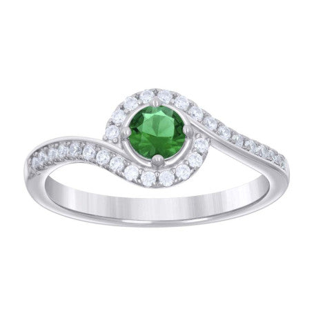 925 Sterling Silver Cz Ring S6-S9