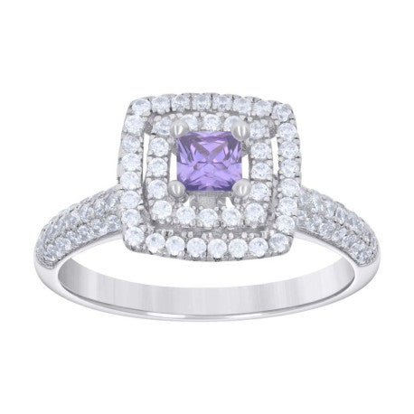 925 Sterling Silver Cz Ring S6-S9