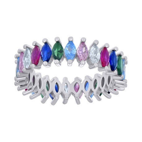 925 Sterling Silver Cz Ring S6-S9