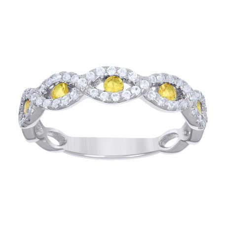925 Sterling Silver Cz Ring S6-S9