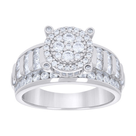 925 Sterling Silver Cz Ring S6-S9