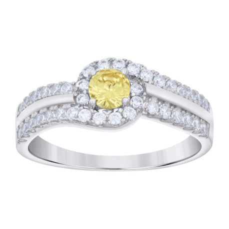 925 Sterling Silver Cz Ring S6-S9