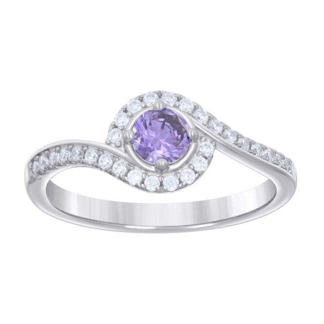 925 Sterling Silver Cz Ring S6-S9