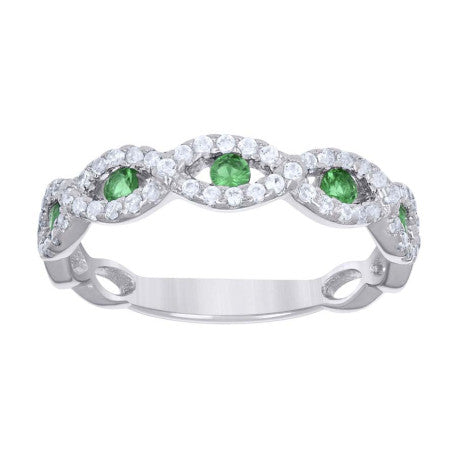 925 Sterling Silver Cz Ring S6-S9