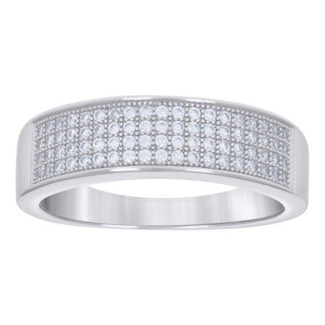 925 Sterling Silver Cz Ring S6-S9