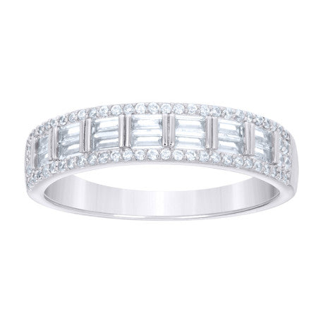 925 Sterling Silver Cz Ring S6-S9