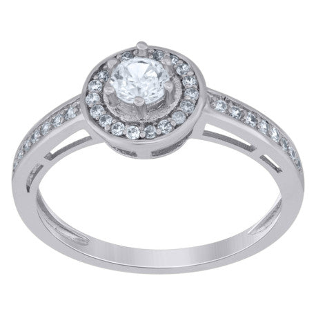 925 Sterling Silver Cz Ring S6-S9