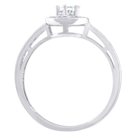 925 Sterling Silver Cz Ring S6-S9