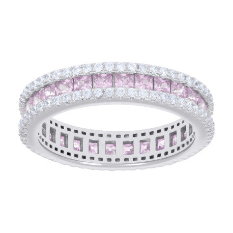 925 Sterling Silver Cz Ring S6-S9
