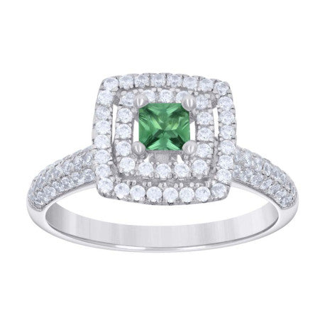 925 Sterling Silver Cz Ring S6-S9