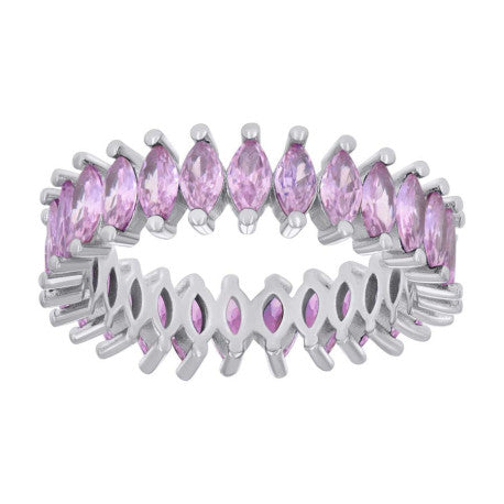 925 Sterling Silver Cz Ring S6-S9