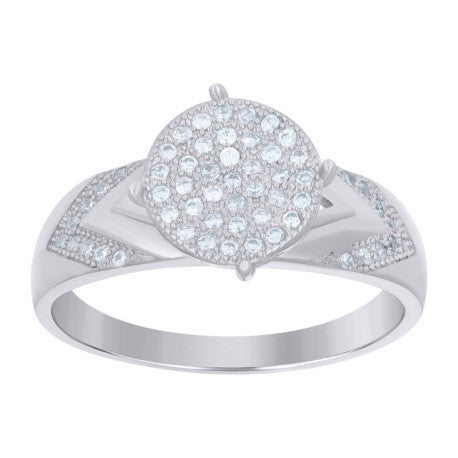 925 Sterling Silver Cz Ring S6-S10
