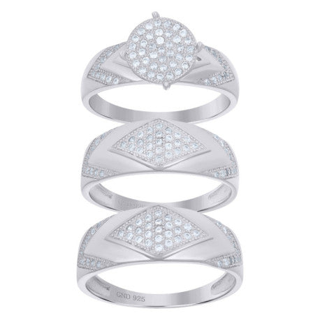 925 Sterling Silver Cz Ring S6-S10