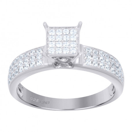 925 Sterling Silver CZ Ring S6-S9