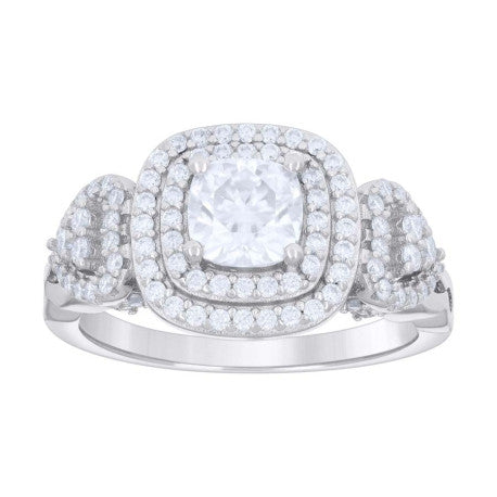 925 Sterling Silver Cz Ring S7-S10
