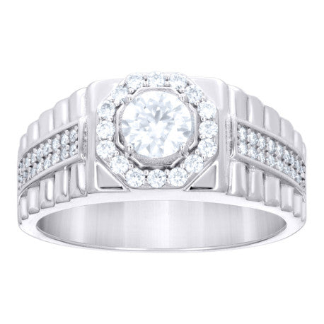 925 Sterling Silver Cz Ring S7-S10