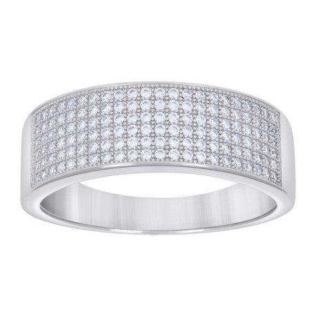 925 Sterling Silver Cz Ring S7-S12