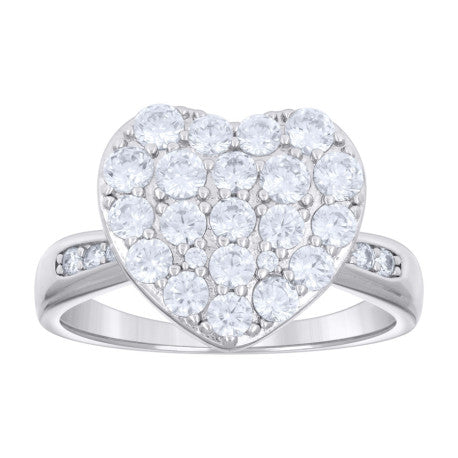925 Sterling Silver Cz Ring S7-S9