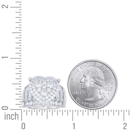 925 Sterling Silver Cz Ring S7-S9