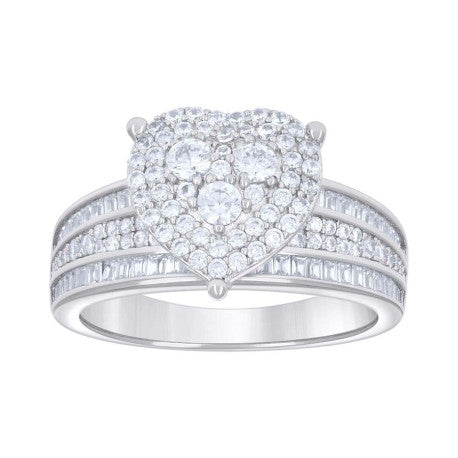 925 Sterling Silver Cz Ring S6-S10