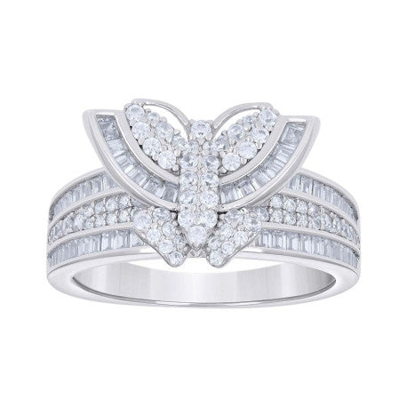 925 Sterling Silver Cz Ring S5-S9