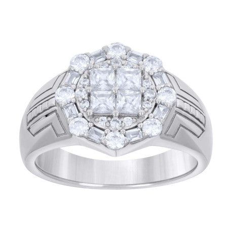 925 Sterling Silver Cz Ring S8-S11