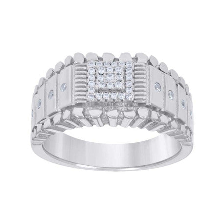 925 Sterling Silver Cz Ring S8-S11