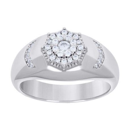 925 Sterling Silver Cz Ring S8-S11
