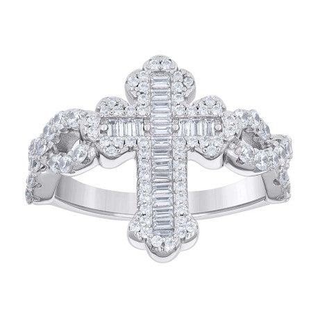 925 Sterling Silver Cz Ring S8-S11