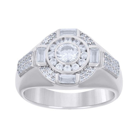 925 Sterling Silver Cz Ring S8-S11