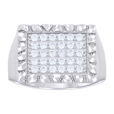 925 Sterling Silver Cz Ring S8-S13