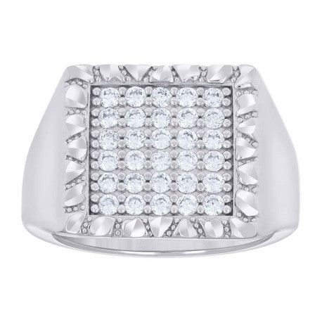 925 Sterling Silver Cz Ring S8-S13