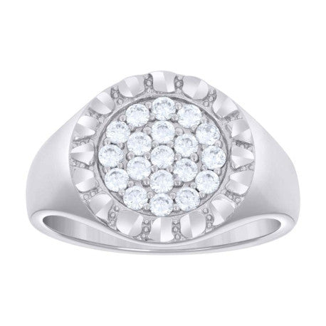 925 Sterling Silver Cz Ring S8-S13